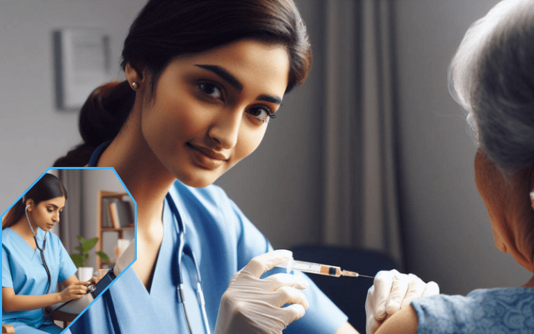 Skilled medical professionals providing in-home assistance with daily living activities in Gurgaon (Care with Fair Healthcare)